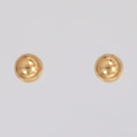 Ett par örhängen, kulor Ø5,9mm, saknar snurrebussar, 14K Vikt: 0,6 g