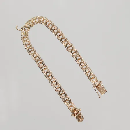Armband Bismarck 14cm bredd 5,4mm, klippt ögla, berlock saknas, 18K, Vikt: 8,3 g