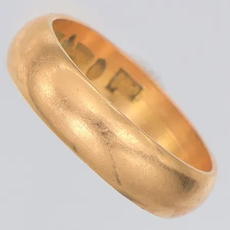 Ring slät stl:17½, gravyr, 18K Vikt: 5,5 g