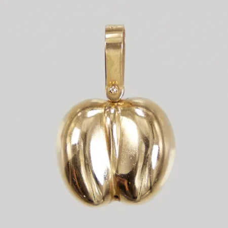 Hänge Havsnöt/ kokosnöt, 20mm, bredd 13mm, 18K Vikt: 2 g