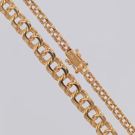 Collier doserad Bismarck, längd 42cm, bredd 3,6-7mm, 18K Vikt: 18 g
