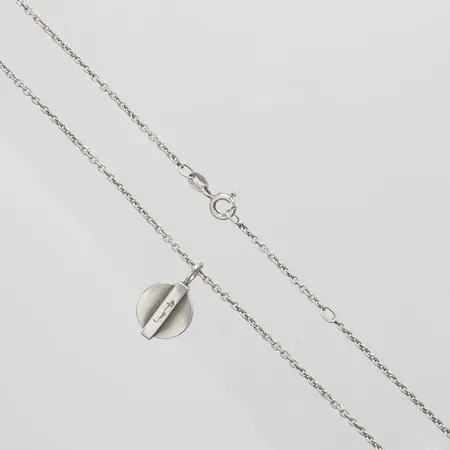 Collier Efva Attling Silver Coin Pendant, 20x12,3mm, kedja Ankar, längd: 42,7/45,5cm, bredd: 1,8mm, silver 925/1000, originaletui Vikt: 7,1 g