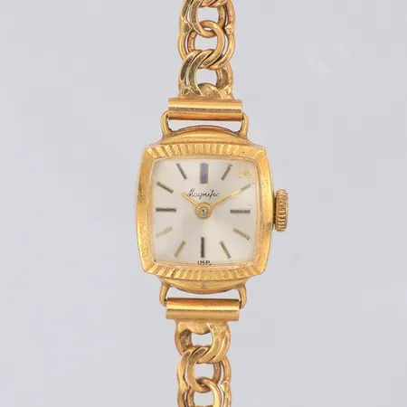 Damur Magnific 18K manuell ca 14,4mm, Bismarck armband 18K, inga tillbehör, bruttovikt utan urverket 14,1g