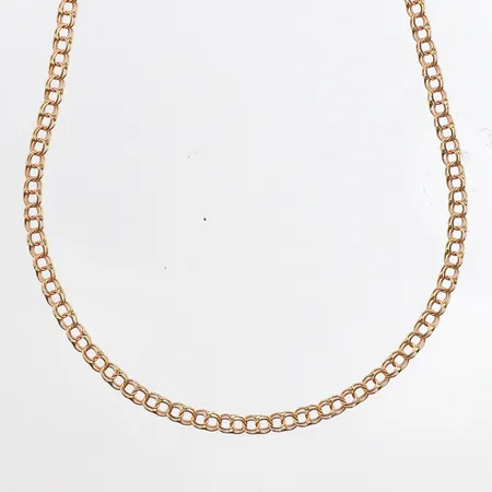 Collier doserad bismarck, längd ca 42cm, bredd ca 2,8mm, 18K. Vikt: 4,4 g