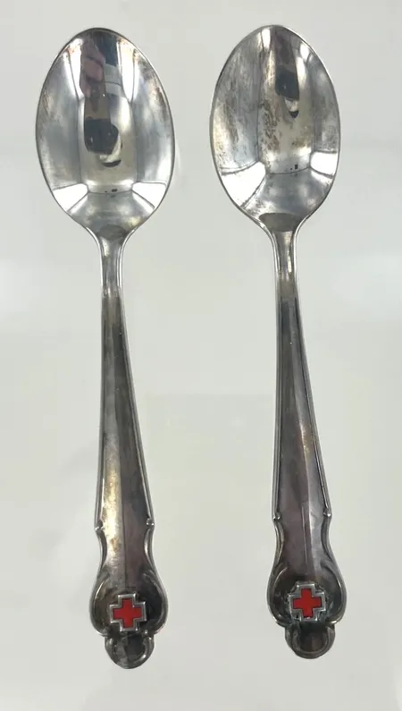 2 skedar längd 12 cm, silver  Vikt: 29,5 g
