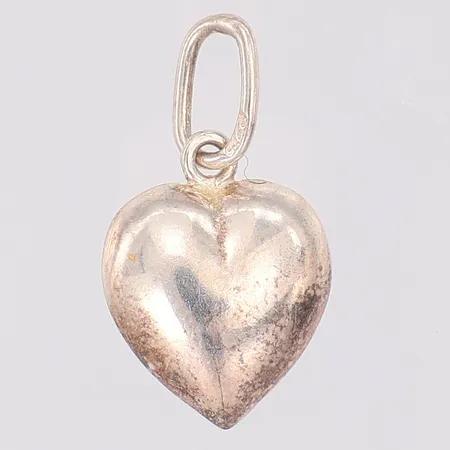 Hänge hjärta vit sten 18mm, silver 925/1000 Vikt: 0,6 g