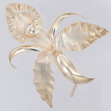 Brosch blomma 80mm, silver 925/1000 Vikt: 8 g