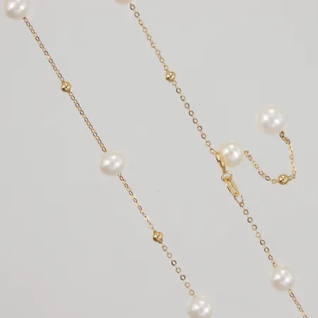 Pärlcollier 45,5cm Ø6-7mm, odlade pärlor, 18K, Bruttovikt: 4,7g Vikt: 0 g