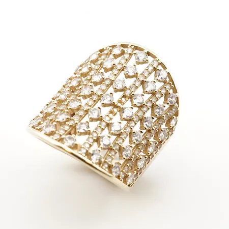Ring m stenar, stl 17(53), bredd 24mm, 14k Vikt: 5,6 g