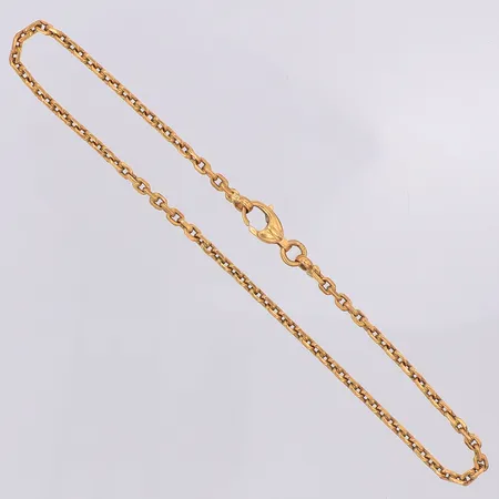 Fotlänk Ankar längd 28cm bredd 3mm, saknar stämplar, 18K Vikt: 12,7 g