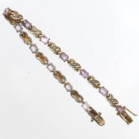Armband med stenar, längd ca 19cm, bredd ca 4,8mm, 925/1000 silver. Vikt: 10,5 g
