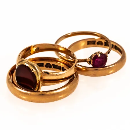 Diverse defekt/graverat guld 18K 14,6g. 