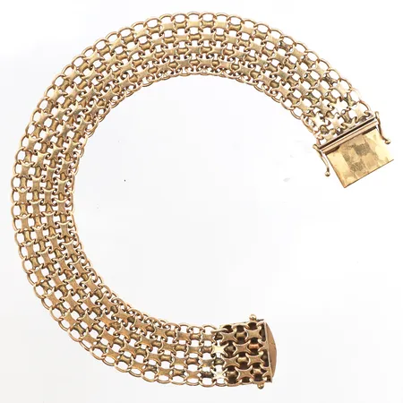 Armband x-länk, defekt, 18K. Vikt: 25,7 g