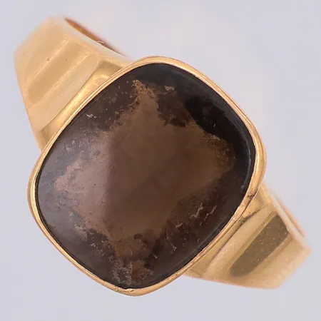 Ring brun sten stl:19¼ BEH Bengt Hallberg Guldsmeds AB 1967, 18K Vikt: 3,8 g