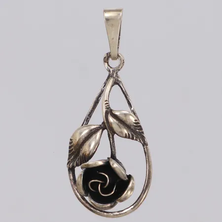 Hänge, ros, längd 38mm, 925/1000 silver Vikt: 2,6 g