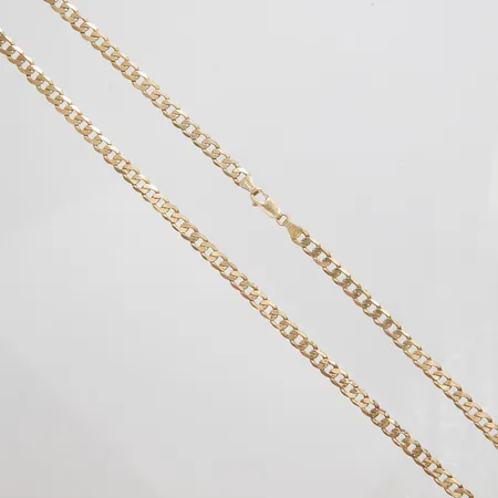 Kedja Pansar manglad, längd: 56cm, bredd: 5mm, UnoAErre, något missfärgad, förgyllt silver 925/1000 Vikt: 17,2 g