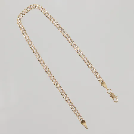 Armband manglad pansar med mönsterdekor, 19cm, bredd 3mm, Svedbom & Co, 18K Vikt: 3,6 g