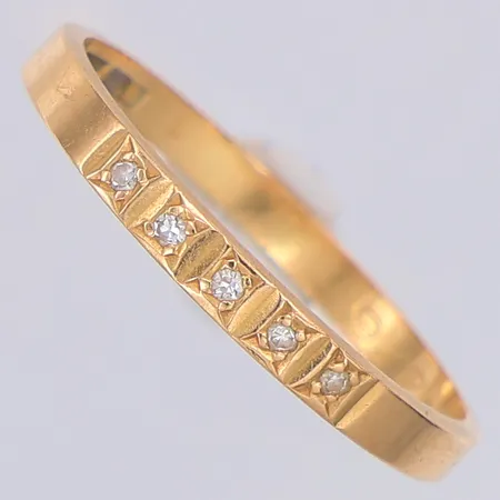 Ring diamanter 0,03ctv enligt gravyr stl:17, gravyr, 18K Vikt: 1,4 g