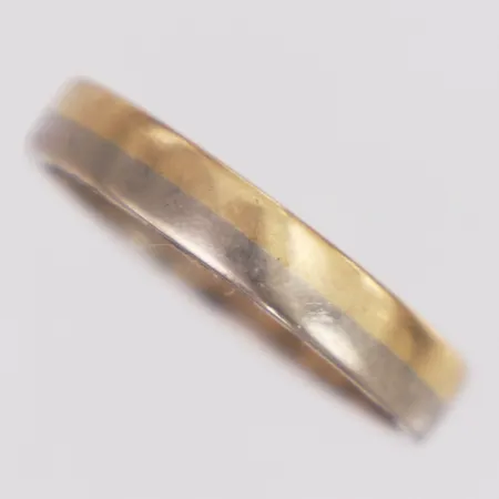 Ring slät tvåfärgad stl:18¼ bredd 3,8mm 18K Vikt: 3,7 g