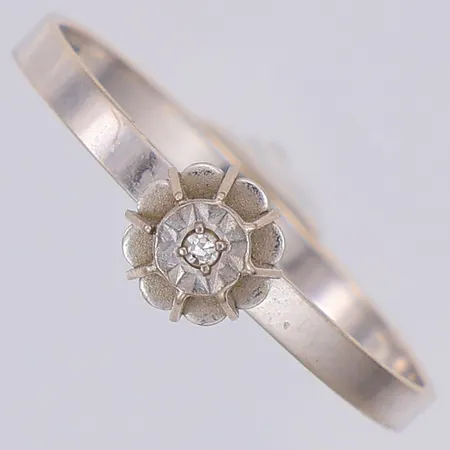 Ring vitguld diamant ca 0,01ct Guldfynd 1979, 18K Vikt: 1,2 g