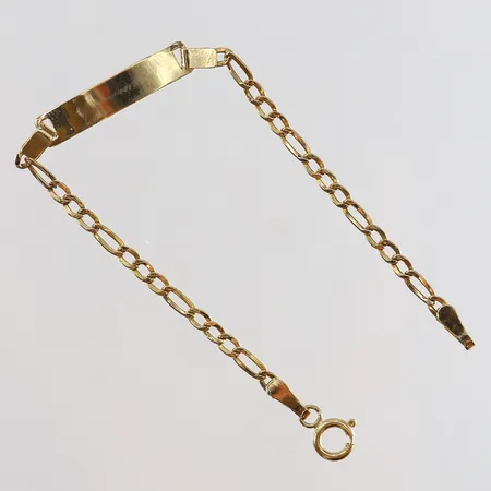 Armband till barn längd 13cm bredd 2-4mm 14K. Vikt: 1,1 g