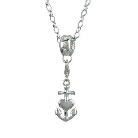 Halskedja med Hänge/Charm Thomas Sabo silver 925/1000, kedja längd 45 cm, bredd 2,5 mm, hänge längd inkl. ögla 31 mm, bredd 11 mm, fint skick Vikt: 7,6 g