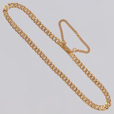 Armband, längd 17cm, bredd 2,9mm, säkerhetskedja, 18K Vikt: 4,3 g
