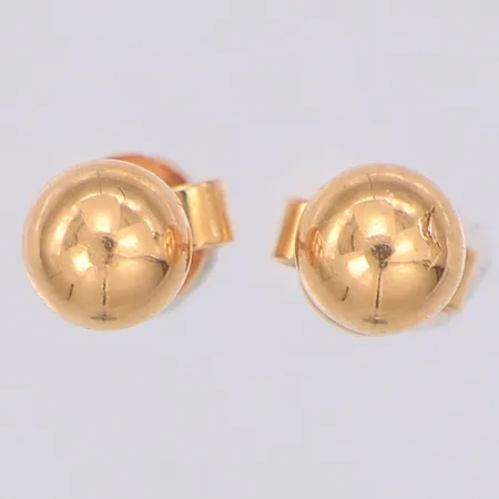 Örhängen kulor ca Ø5,3mm, repa, 18K Vikt: 1,4 g
