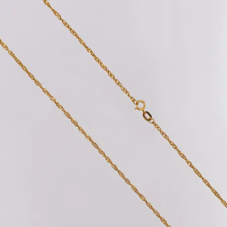 Kedja Singapore längd 45,5cm bredd 0,5mm 18K Vikt: 1 g