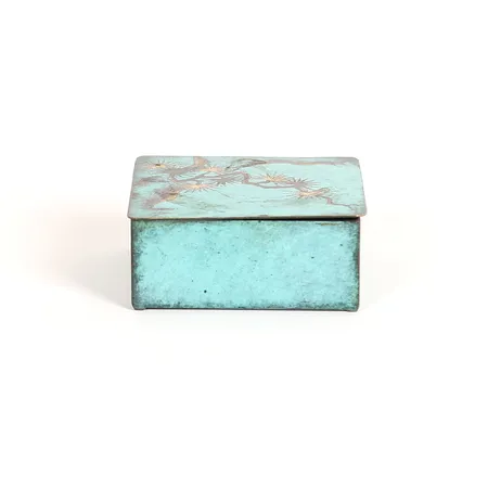 Nipperask orientalisk, mässing med trä invändigt, 8x8,5cm, höjd 4cm