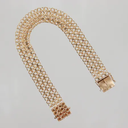 Armband X-länk 18,5cm, bredd 12mm, 18K Vikt: 17,9 g