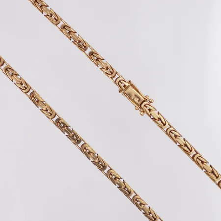 Kedja Kejsar längd 60cm bredd 5mm, kistlås 18K Vikt: 125,2 g