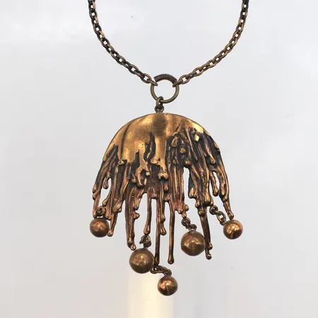 Collier Pentti Sarpaneva Finland, längd ca 66cm, troligen 1960-/70-tal, brons