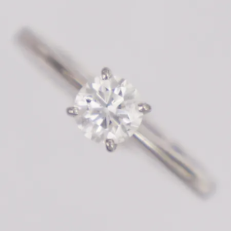  Ring diamant ca 0,50ct ca Crystal/SI stl:16½ gravyr, Platina 950/1000