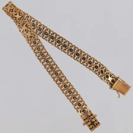 Armband X-länk längd 19cm, bredd 7,7mm, 18K Vikt: 17,2 g