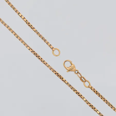Kedja Venezia längd 45,5cm bredd ca 1,8mm Balestra, defekt lås, 18K Vikt: 12,5 g