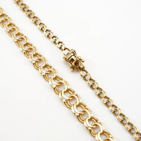 Collier dosserad bismarck, 45cm, bredd 6mm, 18k Vikt: 12 g