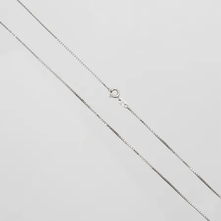 Kedja Venezia längd: 38,6cm, bredd: 0,8mm, ojämnheter, vitguld, 18K Vikt: 2,7 g