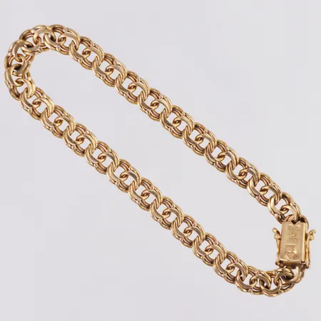 Armband Bismarck längd 20,5cm bredd 6mm, BRG 18K Vikt: 17,4 g