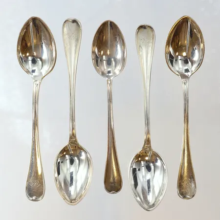 5 Teskedar längd 11,5cm GAB Silver 830/1000 Vikt: 73,4 g