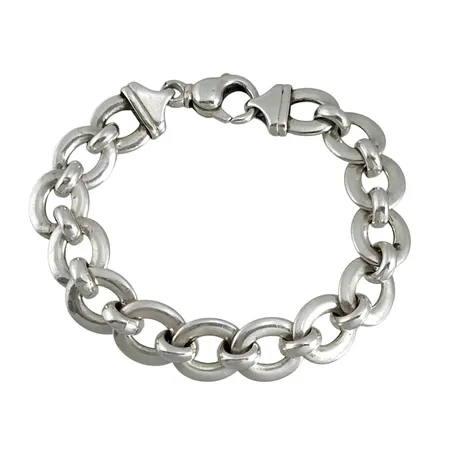 Armband herrmodell silver 925/1000, längd 21,5 cm, bredd 13,5 mm, smärre bruksmärken  Vikt: 30,1 g
