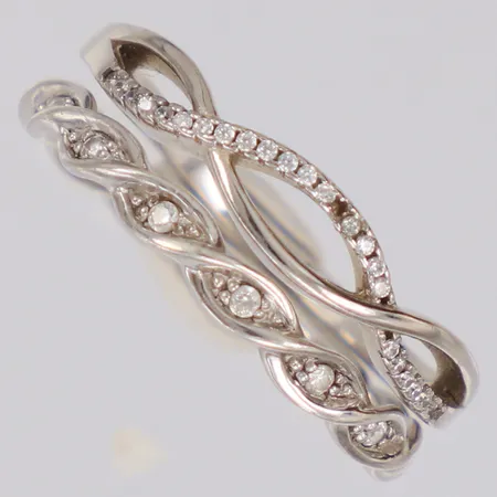 2 Ringar stl:18, 925/1000 silver Vikt: 3,2 g
