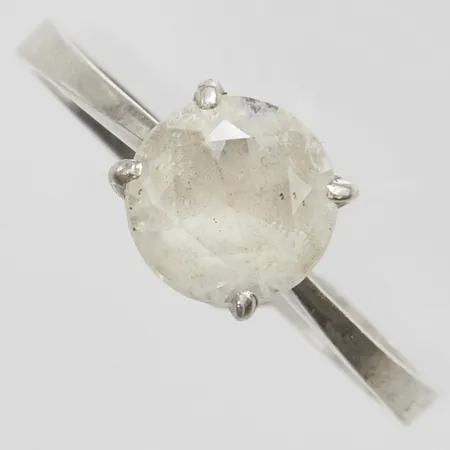 Ring med bergkristall Øca.7mm, stl:16¾, bredd: 2-7mm, silver 925/1000 Vikt: 1,7 g