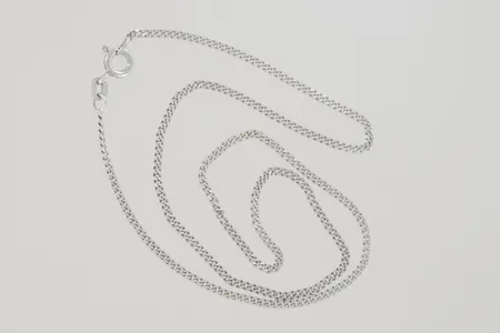 Halskedja pansar längd 38cm bredd 1,6 mm, silver 925/1000 Vikt: 3,1 g