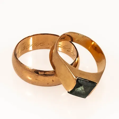 Diverse defekt/graverat guld 18K 6,5g. 