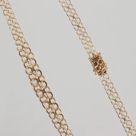 Collier doserad X-länk 45cm bredd 5-8,1mm, Stema Guld Handelsbolag, 18K, Vikt: 13 g