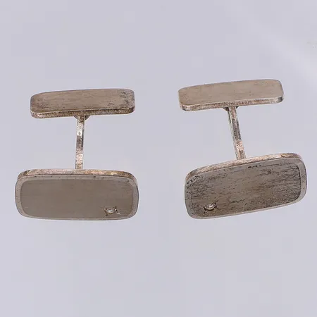 Manschettknappar vita stenar Guldvaruaktiebolaget G. Dahlgren & Co AB, silver 830/1000 Vikt: 12,1 g