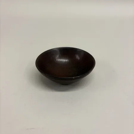 Miniatyrskål Ø84mm, höjd 30mm, Carl-Harry Stålhane (1920-1990), Rörstrand, brunglaserat stengods