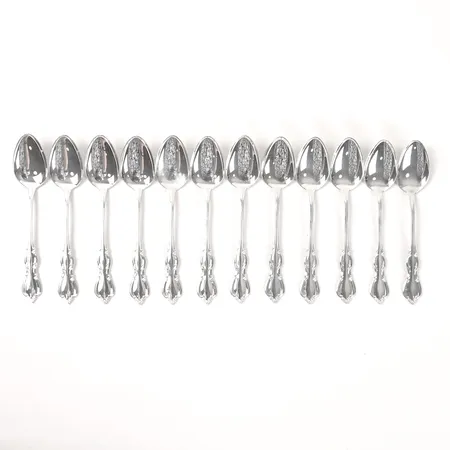 Tolv kaffeskedar längd 10,5cm, Finland, silver 830/1000 Vikt: 135,4 g