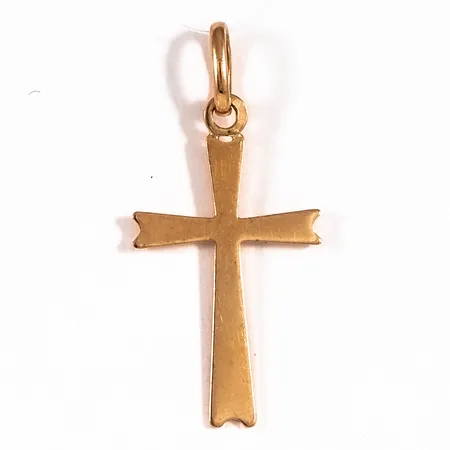 Hänge kors bredd 14,5mm längd inkl ögla 31mm, 18K 1,0g. 